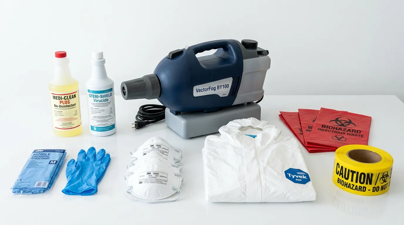 Professional biohazard remediation crew working in Lake Murray of Richland